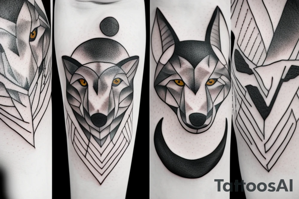 Simple "MW" designed into the shape of a moon and wolf tattoo idea Simple "MW" designed into the shape of a moon and wolf tattoo idea