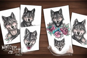 Simple cat saying wolf tattoo idea