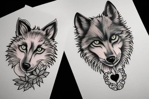 Simple cat saying wolf tattoo idea