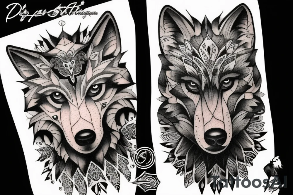 Wolf tattoo tattoo idea