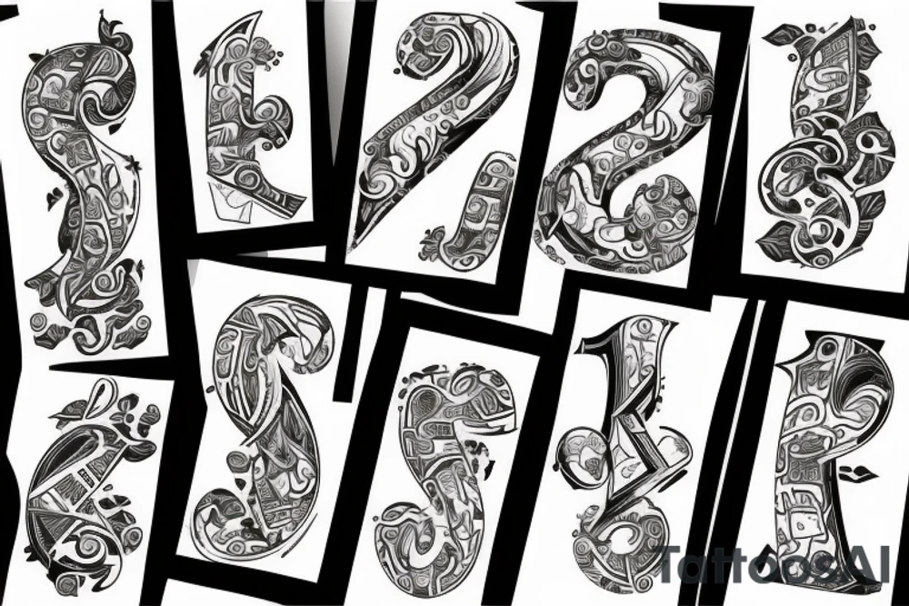 The letters "M" and "W" combined tattoo idea