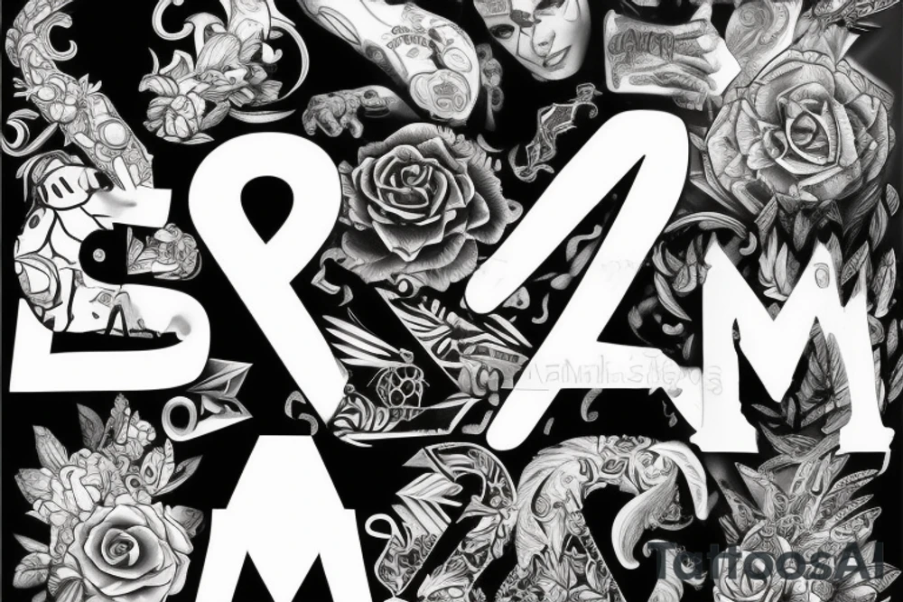 The letters "M" and "W" combined tattoo idea