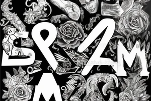 The letters "M" and "W" combined tattoo idea