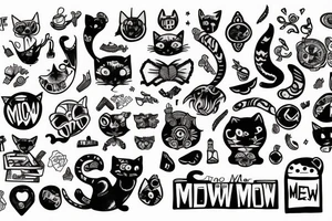 "Meow wolf" tattoo idea