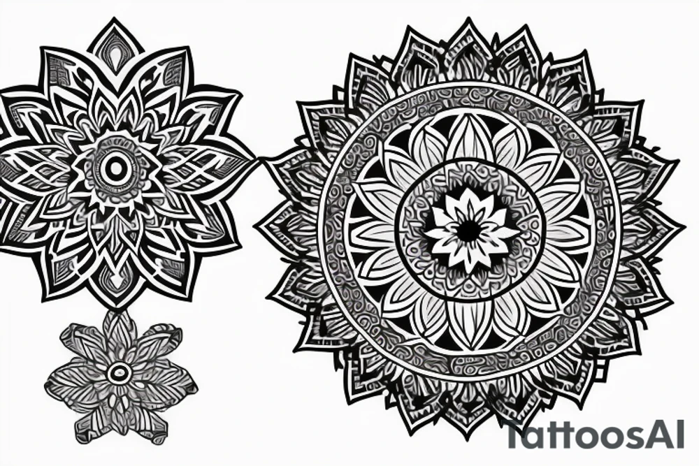 Mandala filler tattoo idea