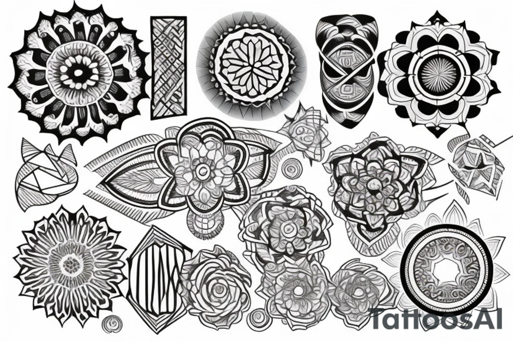 Mandala filler tattoo idea