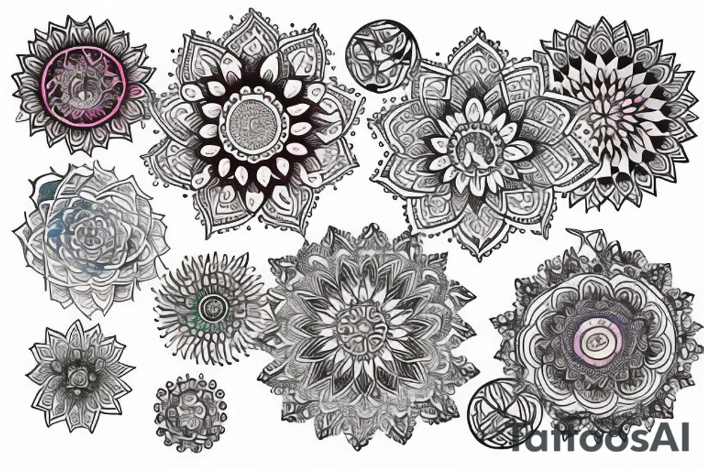 Mandala filler tattoo idea