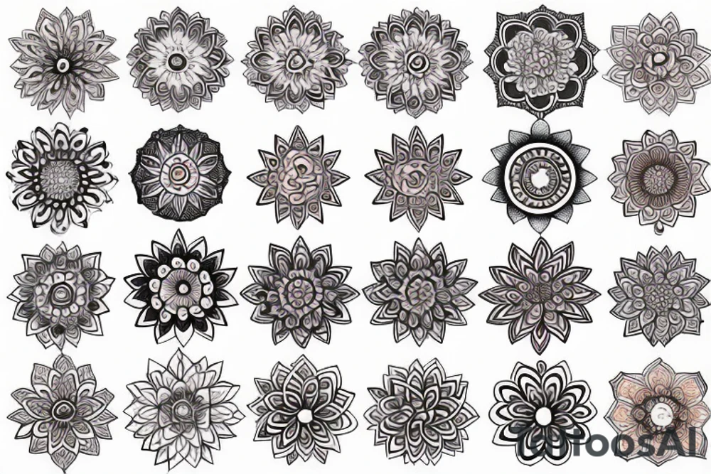 Mandala filler tattoo idea