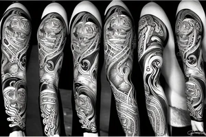 infinity loop with lion connected tattoo idea