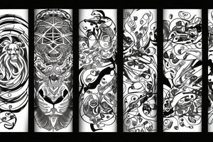 8 infinity loop with lions tattoo idea