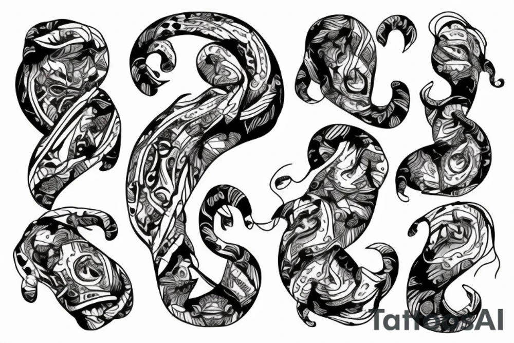 8 infinity loop with lions tattoo idea