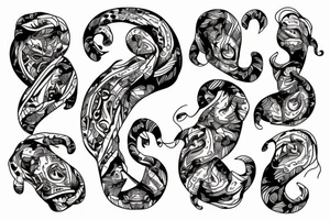 8 infinity loop with lions tattoo idea