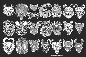 lion ouroboros tattoo idea