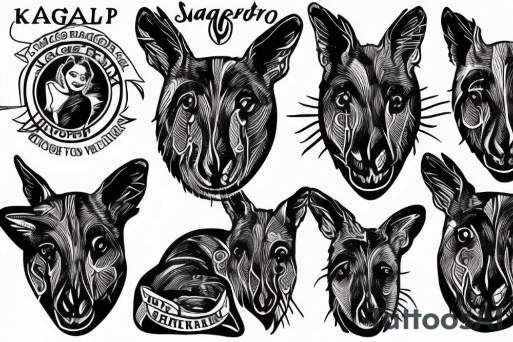 Kangaroo sailor tattoo idea