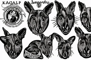 Kangaroo sailor tattoo idea