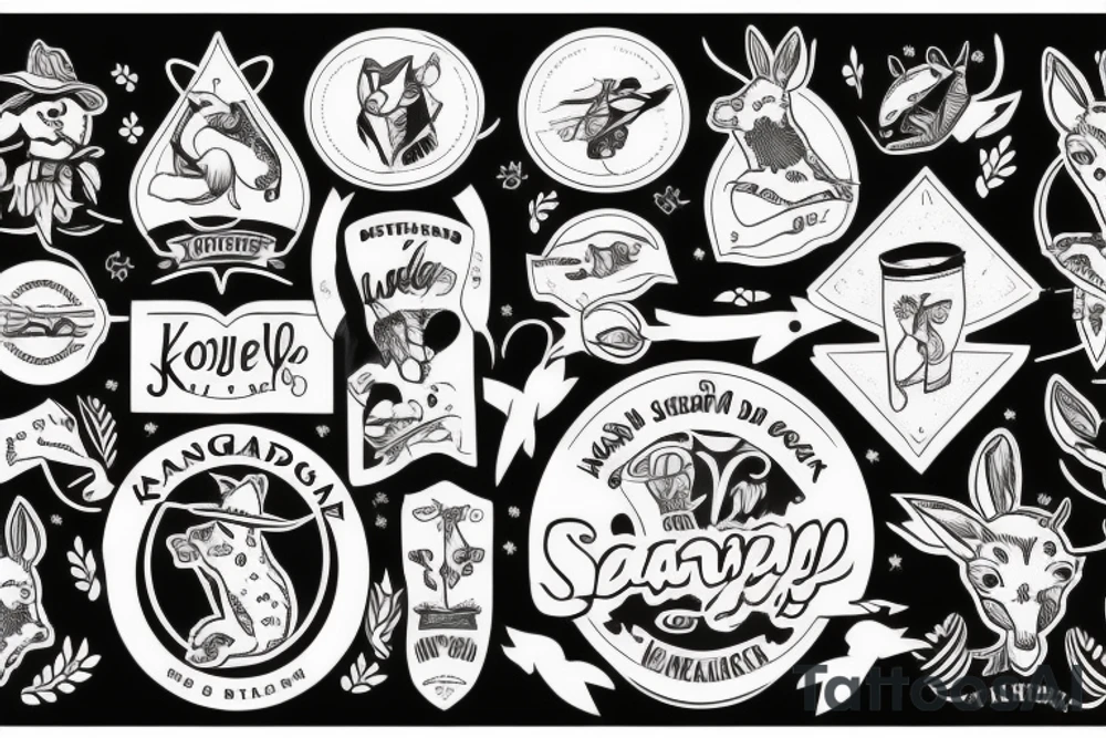 Kangaroo sailor tattoo idea