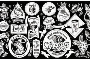 Kangaroo sailor tattoo idea