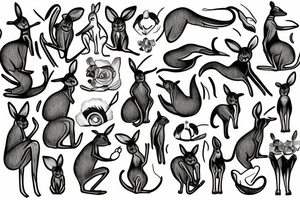 Kangaroo sailor tattoo idea