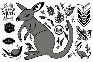 Kangaroo sailor tattoo idea