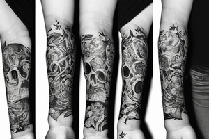 Arm sleeve about life tattoo idea