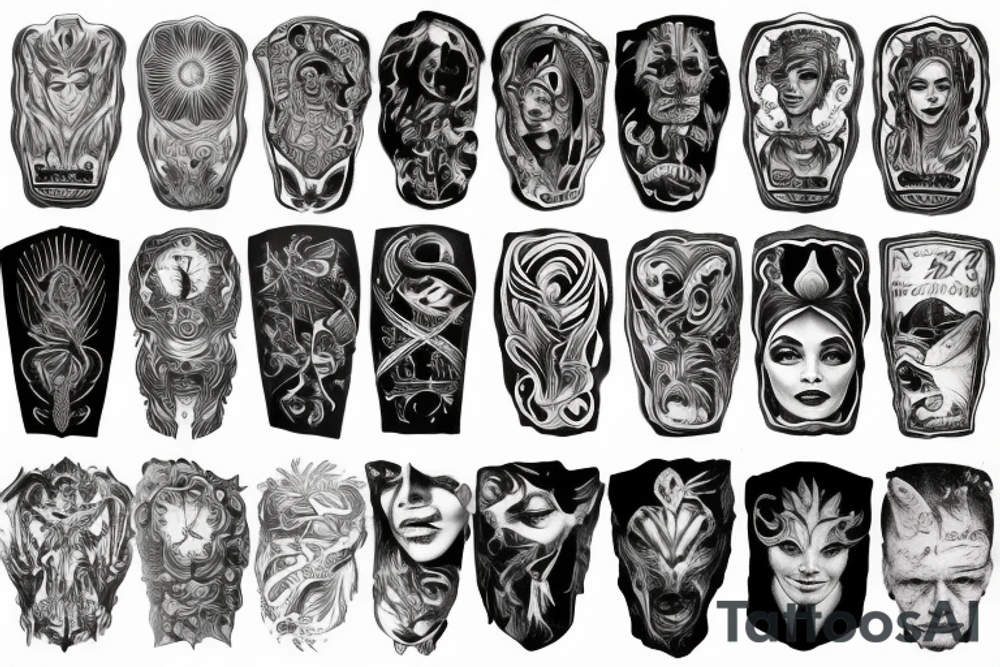 Meaning of life sleeve tattoo idea