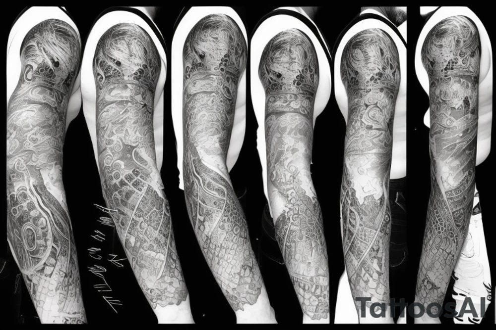 Meaning of life sleeve tattoo idea