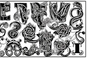 Intertwines initials MG tattoo idea