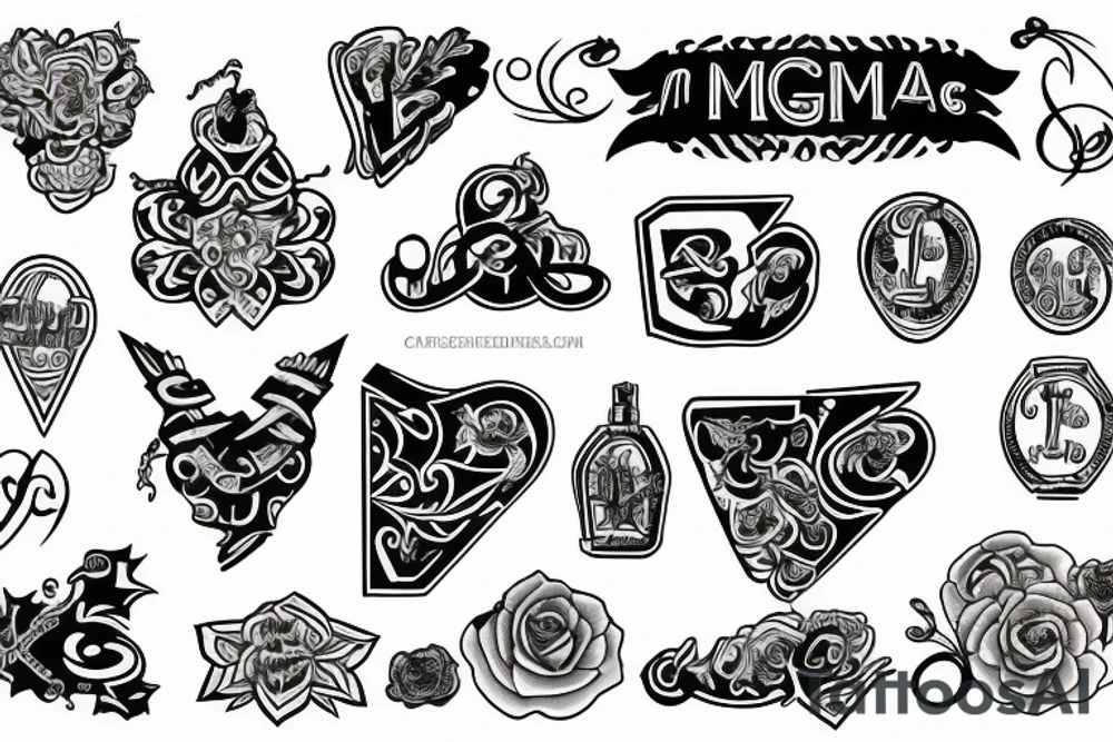 initials MG tattoo idea