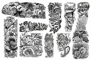 Florida beach and incorporated a Forrest tattoo idea