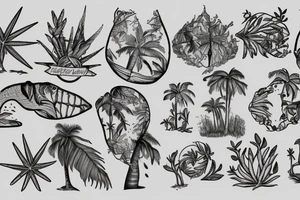 Florida beach and incorporated a Forrest tattoo idea