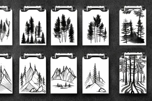 Hiking forest tattoo idea