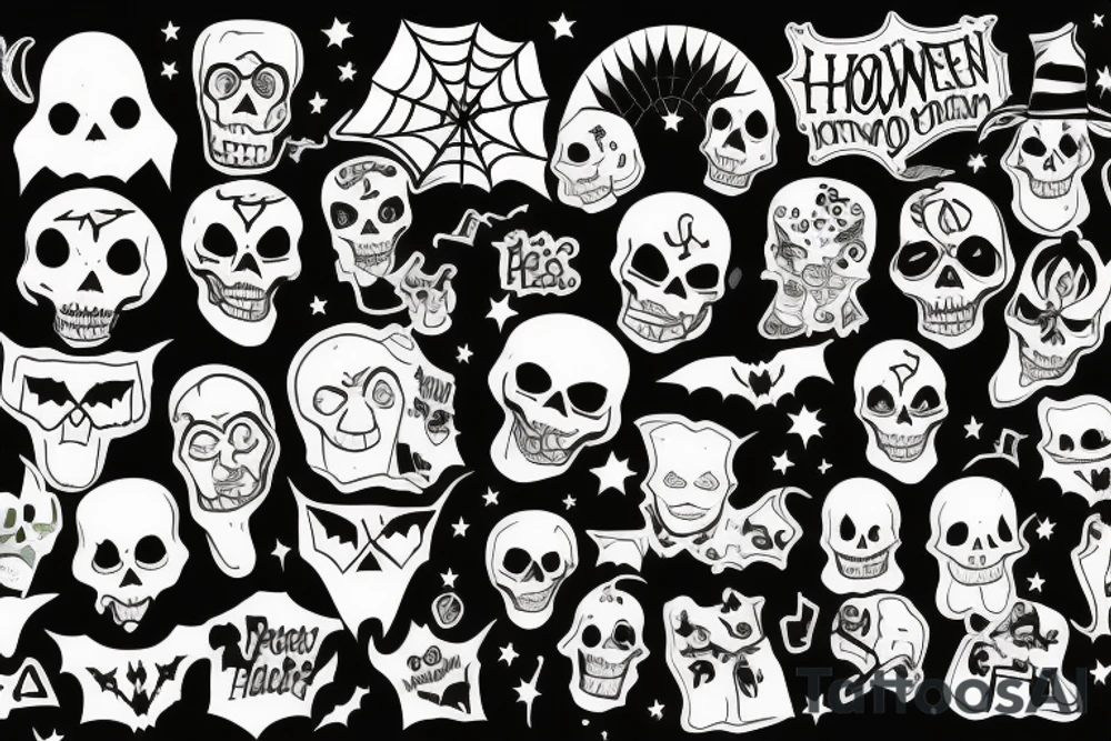Halloween in Texas tattoo idea