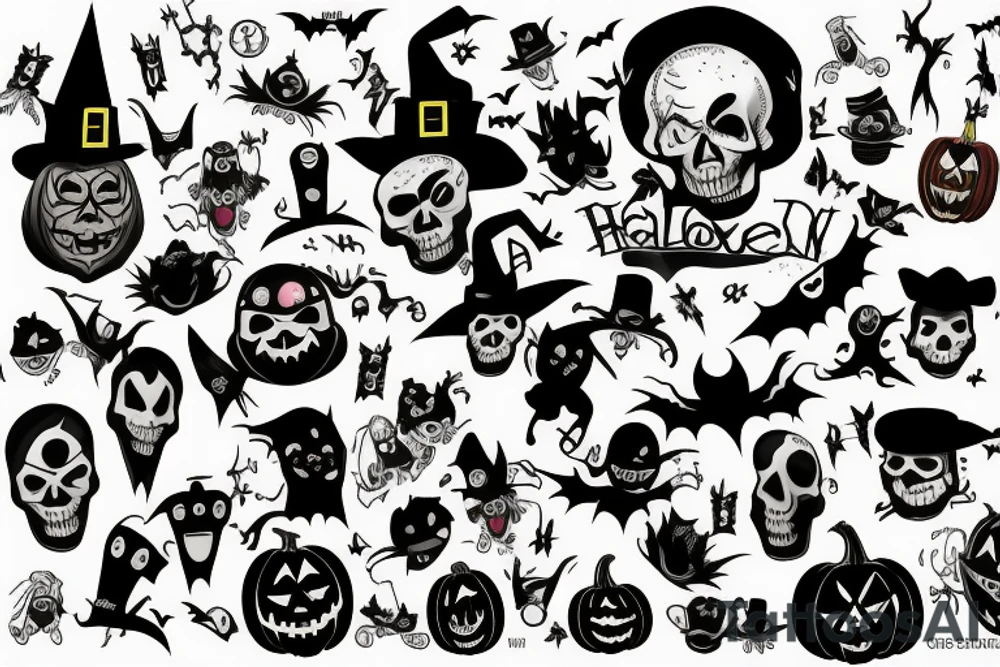 Halloween in Texas tattoo idea