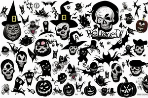 Halloween in Texas tattoo idea