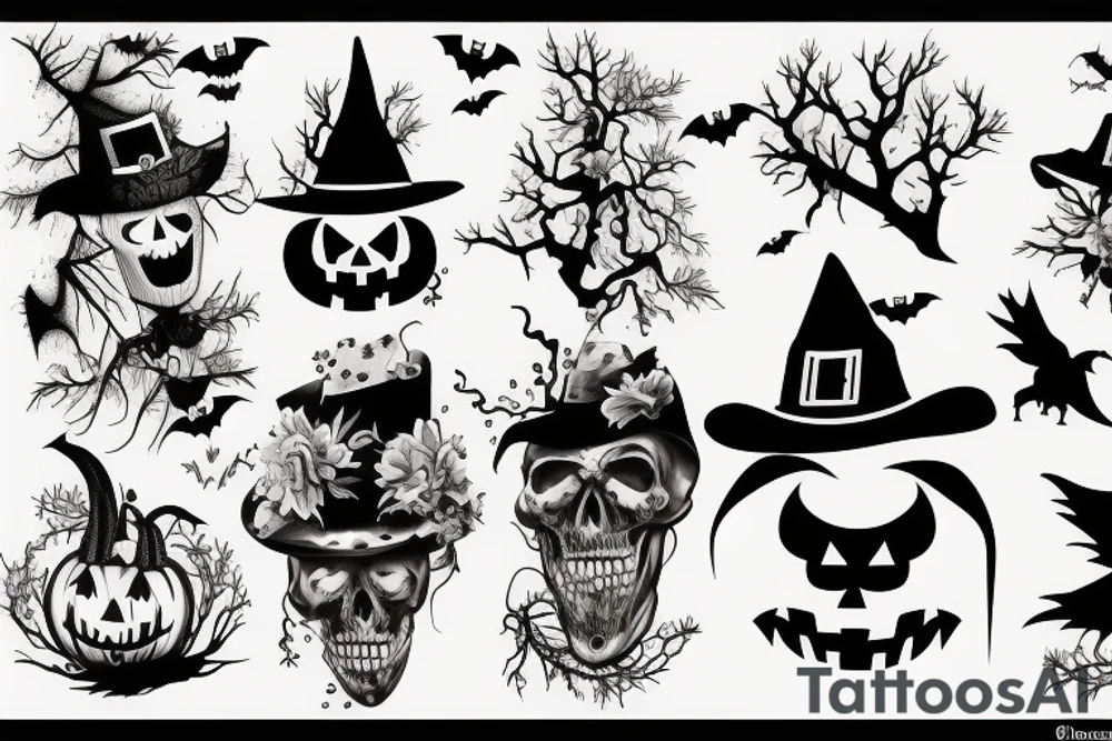 Country Halloween tattoo idea