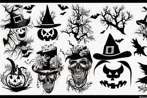 Country Halloween tattoo idea