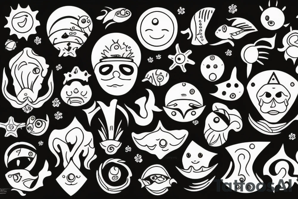 in the middle of the sun is the sea tattoo idea