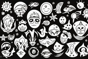 in the middle of the sun is the sea tattoo idea