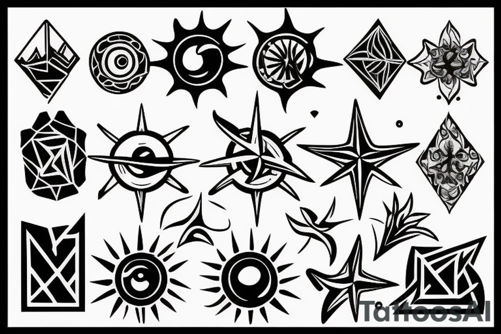 in the middle of the sun is the sea tattoo idea