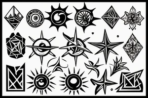 in the middle of the sun is the sea tattoo idea