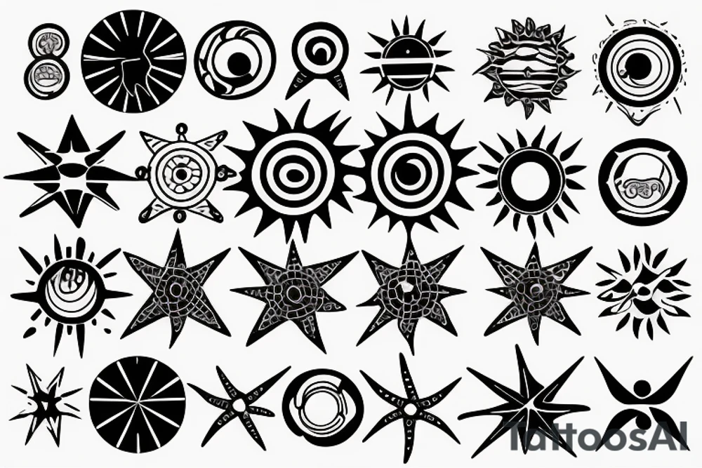 in the middle of the sun is the sea tattoo idea