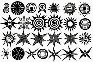 in the middle of the sun is the sea tattoo idea