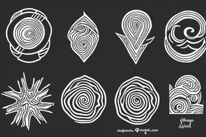 the sea with the waves is in the middle of a greek sun tattoo idea