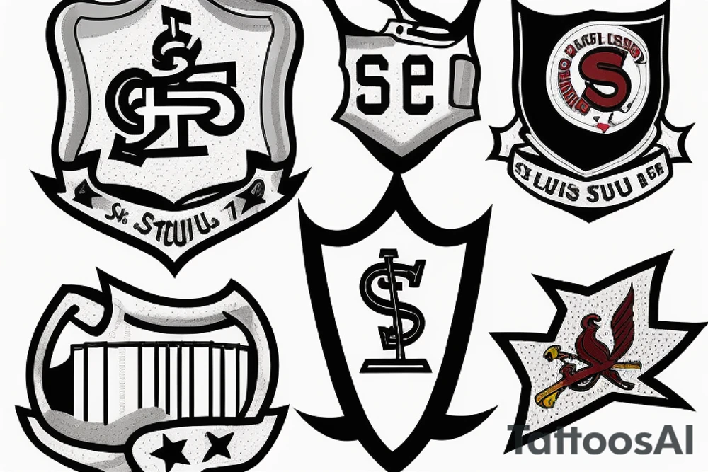 St. Louis flag, St. Louis arch, St. Louis cardinals, St. Louis soccer tattoo idea