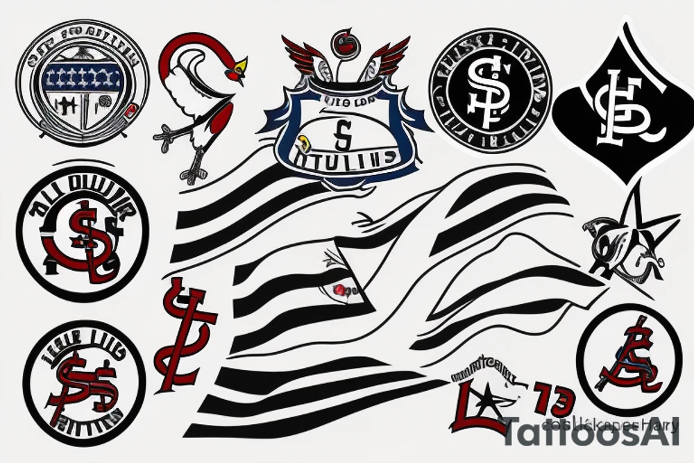 St. Louis flag, St. Louis arch, St. Louis cardinals, St. Louis soccer tattoo idea