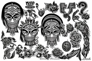 full back tattoo aztec tattoo idea