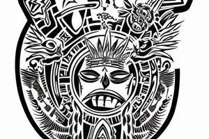 full back tattoo aztec tattoo idea