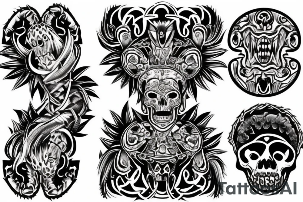 full back tattoo Centeotl tattoo idea