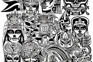 aztec gods tattoo idea