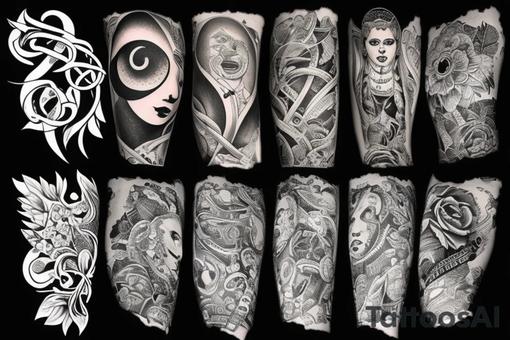 Create an upper arm tattoo all things about life tattoo idea